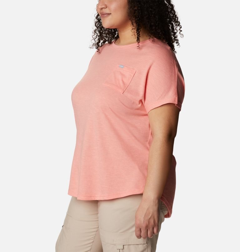 Women's Columbia Cades Cape T Shirts Coral | Plus Size CA-X813A